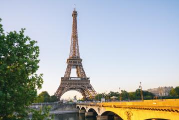 Eiffel tower at sunrise, Paris. France- Stock Photo or Stock Video of rcfotostock | RC-Photo-Stock