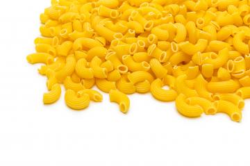 Elbow macaroni noodels on white- Stock Photo or Stock Video of rcfotostock | RC-Photo-Stock