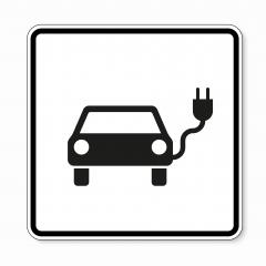 Electric Charging station sign. German traffic sign Electric vehicle recharging point Ecology friendly electric car charging on white background. Vector illustration. Eps 10 vector file.- Stock Photo or Stock Video of rcfotostock | RC Photo Stock