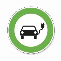 Electric Charging station sign. German traffic sign Electric vehicle recharging point Ecology friendly electric car charging on white background. Vector illustration. Eps 10 vector file.- Stock Photo or Stock Video of rcfotostock | RC Photo Stock