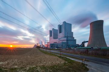 electricity Coal-fired power plant at sunset - Stock Photo or Stock Video of rcfotostock | RC Photo Stock