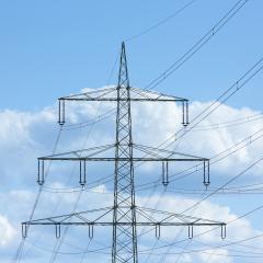electricity pylon on blue cloudy sky industry high voltage : Stock Photo or Stock Video Download rcfotostock photos, images and assets rcfotostock | RC Photo Stock.:
