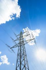electricity pylon on blue cloudy sky industry high voltage- Stock Photo or Stock Video of rcfotostock | RC Photo Stock