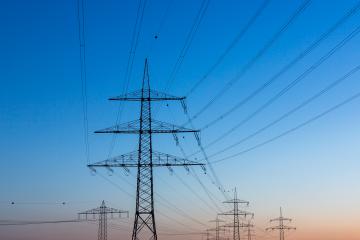 electricity pylons at sunset : Stock Photo or Stock Video Download rcfotostock photos, images and assets rcfotostock | RC-Photo-Stock.: