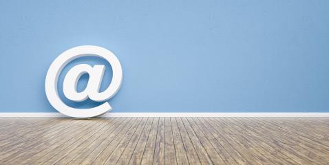 e-mail at symbol on a wall, including copy space - 3D rendering- Stock Photo or Stock Video of rcfotostock | RC Photo Stock