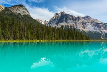 Emerald Lake with the rocky mountains in the  Yoho National Park Alberta canada- Stock Photo or Stock Video of rcfotostock | RC-Photo-Stock