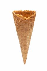 Empty or blank ice cream crispy wafer cone isolated on white background- Stock Photo or Stock Video of rcfotostock | RC Photo Stock