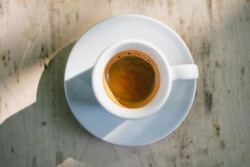 Espresso coffee on a wooden background- Stock Photo or Stock Video of rcfotostock | RC Photo Stock
