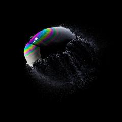 Exploding Soap Bubble in colorful colors on black background- Stock Photo or Stock Video of rcfotostock | RC-Photo-Stock