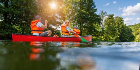 Family canoeing on a river, father paddling in the foreground, with lush green trees and bright sunlight in germany. Family on kayak ride. Wild nature and water fun on summer vacation.- Stock Photo or Stock Video of rcfotostock | RC Photo Stock