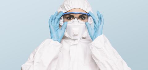 Female Doctor or Nurse Wearing latex protective gloves and medical Protective Mask and glasses on face. Protection for Coronavirus COVID-19. : Stock Photo or Stock Video Download rcfotostock photos, images and assets rcfotostock | RC Photo Stock.:
