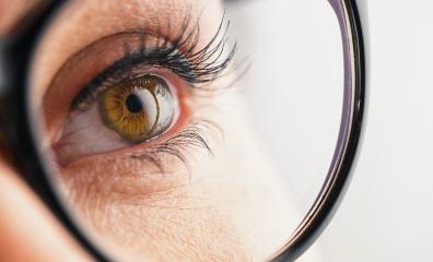 Female eye with glasses looks up - Vision concept image : Stock Photo or Stock Video Download rcfotostock photos, images and assets rcfotostock | RC Photo Stock.:
