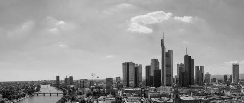 Frankfurt am Main panorama in black and white- Stock Photo or Stock Video of rcfotostock | RC Photo Stock