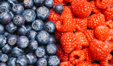 Fresh blueberries and raspberrys background or backdrop. Vegan and vegetarian concept. Macro texture of blueberry and raspberry berries. Summer healthy food.  : Stock Photo or Stock Video Download rcfotostock photos, images and assets rcfotostock | RC-Photo-Stock.: