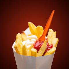 fries with ketchup and mayonnaise- Stock Photo or Stock Video of rcfotostock | RC Photo Stock