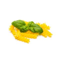 fusilli spiral pasta with basil leaf- Stock Photo or Stock Video of rcfotostock | RC Photo Stock