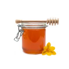 glass jar of honey and wooden stick- Stock Photo or Stock Video of rcfotostock | RC Photo Stock