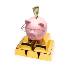 gold bars with piggy bank- Stock Photo or Stock Video of rcfotostock | RC Photo Stock