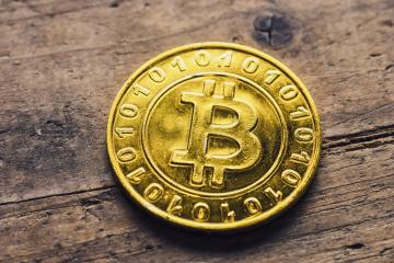Golden Classic Bitcoin on wood- Stock Photo or Stock Video of rcfotostock | RC Photo Stock
