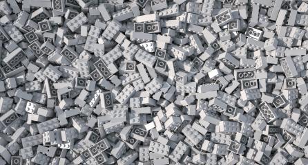 gray toy bricks background - 3D Rendering Illustration- Stock Photo or Stock Video of rcfotostock | RC Photo Stock