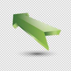 Green arrow. 3d shiny style rising up icon on checked transparent background. Vector illustration. Eps 10 vector file.- Stock Photo or Stock Video of rcfotostock | RC-Photo-Stock