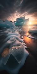 Greenwood Iceland ice beach at sunset, iPhone background, Mobile Wallpaper- Stock Photo or Stock Video of rcfotostock | RC Photo Stock