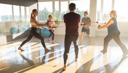 Group of people in a sport course in the gym with Flexibar or vibrating rod for deep muscle training. Healthy sports lifestyle, Fitness, Healthy concept.- Stock Photo or Stock Video of rcfotostock | RC Photo Stock