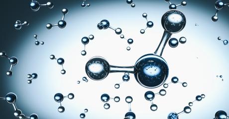 H2 hydrogen molecules on the gray background- Stock Photo or Stock Video of rcfotostock | RC-Photo-Stock