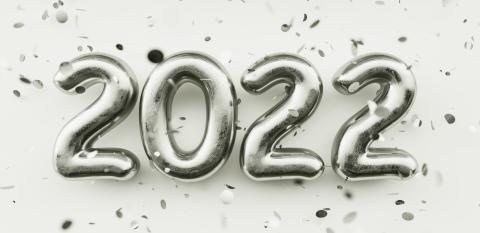 Happy New 2022 Year. 2022 silver numbers and falling glitters confetti on white background. Silver numbers. Festive poster or banner concept image : Stock Photo or Stock Video Download rcfotostock photos, images and assets rcfotostock | RC Photo Stock.: