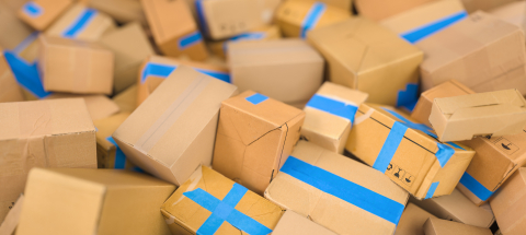 Heap of cardboard delivery boxes or parcels. Warehouse or delive- Stock Photo or Stock Video of rcfotostock | RC-Photo-Stock