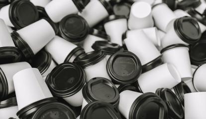 Heap of many empty white to go coffee cups- Stock Photo or Stock Video of rcfotostock | RC Photo Stock