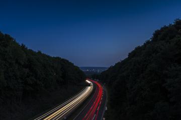 highway at night with lighttrails to aachen- Stock Photo or Stock Video of rcfotostock | RC Photo Stock