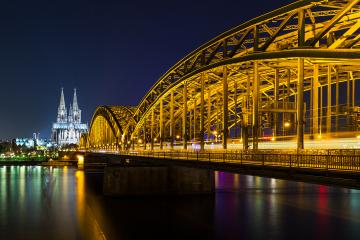 Hohenzollern bridge with Cologne Cathedral- Stock Photo or Stock Video of rcfotostock | RC-Photo-Stock