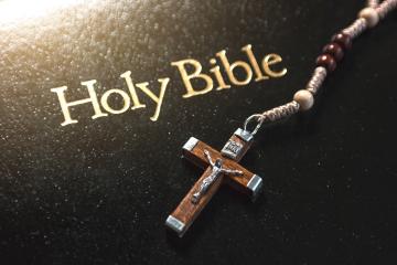 Holy Bible with crucifix - Stock Photo or Stock Video of rcfotostock | RC Photo Stock