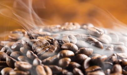 hot coffee beans with steam- Stock Photo or Stock Video of rcfotostock | RC Photo Stock