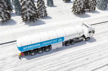 Hydrogen gas tank trailer truck on the winter road. New Energy Hydrogen gas transportation concept image- Stock Photo or Stock Video of rcfotostock | RC Photo Stock
