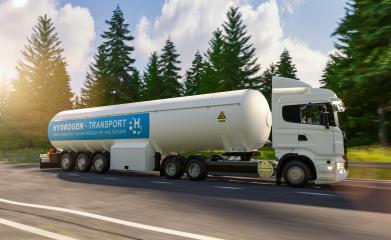 hydrogen truck on the road driving. h2 combustion Truck engine for emission free ecofriendly gas transportation.- Stock Photo or Stock Video of rcfotostock | RC Photo Stock