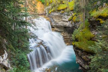 Johnston Canyon Upper Falls at banff canada : Stock Photo or Stock Video Download rcfotostock photos, images and assets rcfotostock | RC Photo Stock.:
