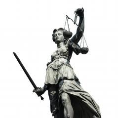 justice - justizia on white background- Stock Photo or Stock Video of rcfotostock | RC-Photo-Stock