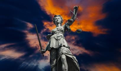 Justitia against cloudy sunset sky- Stock Photo or Stock Video of rcfotostock | RC Photo Stock