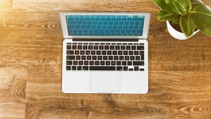 Laptop on Vintage Wooden desktop : Stock Photo or Stock Video Download rcfotostock photos, images and assets rcfotostock | RC Photo Stock.: