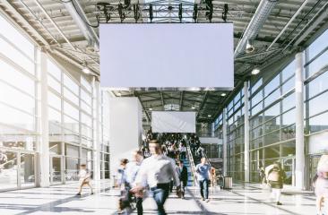 Large crowd of business people walking at a trade fair- Stock Photo or Stock Video of rcfotostock | RC-Photo-Stock