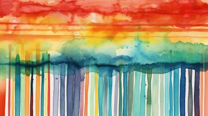Layered watercolor wash with vertical drips transitioning from red to blue- Stock Photo or Stock Video of rcfotostock | RC Photo Stock