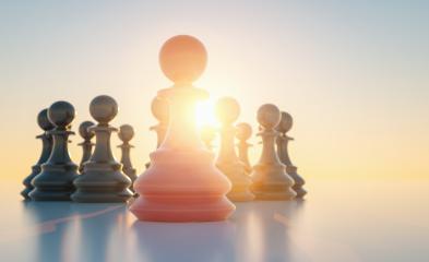 Leadership concept, red pawn of chess, standing out from the crowd of blacks pawn- Stock Photo or Stock Video of rcfotostock | RC Photo Stock