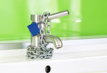 Locked Water Faucet- Stock Photo or Stock Video of rcfotostock | RC Photo Stock