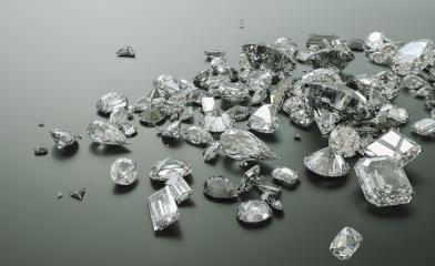 Luxury diamonds on black backgrounds - 3D Rendering- Stock Photo or Stock Video of rcfotostock | RC Photo Stock