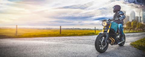 man on motorbike on the road. having fun driving the empty road on a motorcycle tour journey. copyspace for your individual text. : Stock Photo or Stock Video Download rcfotostock photos, images and assets rcfotostock | RC-Photo-Stock.: