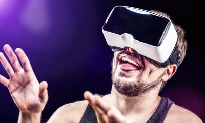 Man uses Virtual Realitiy VR head-mounted display- Stock Photo or Stock Video of rcfotostock | RC Photo Stock