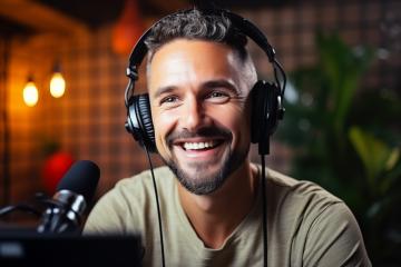 Man with headphones and microphone smiling
- Stock Photo or Stock Video of rcfotostock | RC Photo Stock