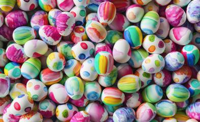 Many colorful easter eggs for the easter hunt- Stock Photo or Stock Video of rcfotostock | RC-Photo-Stock